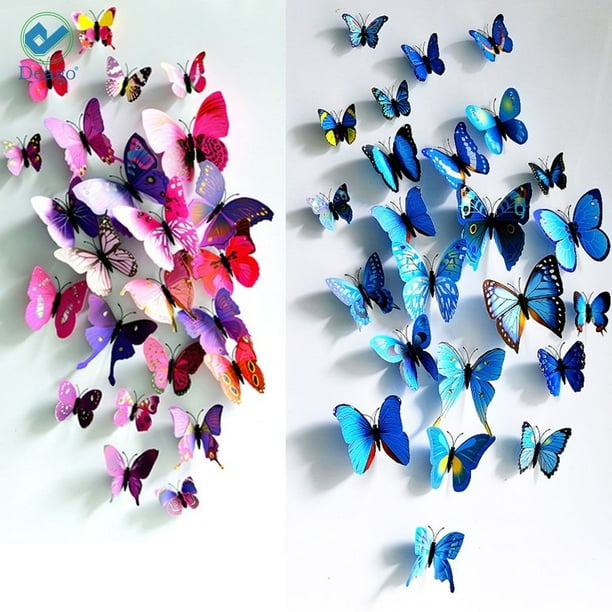 Butterfly Decals Hand Made 20 Pastel 3D Nursery Girls/ Baby Wedding Sparkling Butterfly Decals Hand Made 20 Pastel 3D Nursery Girls/ Baby Wedding Sparkling